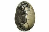 Septarian Dragon Egg Geode - Black Crystals #274890-1